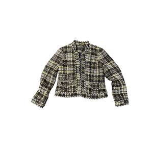 Grace Elements women’s round Neck Multicolor Tweed Jacket Sz 6P long sleeve